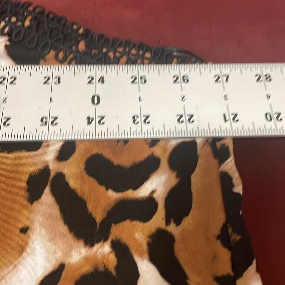 Kate & Mallory Dress Womens 3X Tan Black Sleeveless Animal Print High Low V Neck - Picture 5 of 10